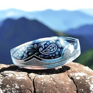 🌺Vintage Niello Sterling Bracelet